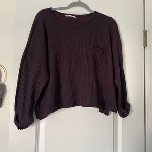 purple sweater